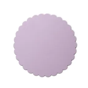 10in Round Scalloped Compressed Cake Board - Pastel Lilac