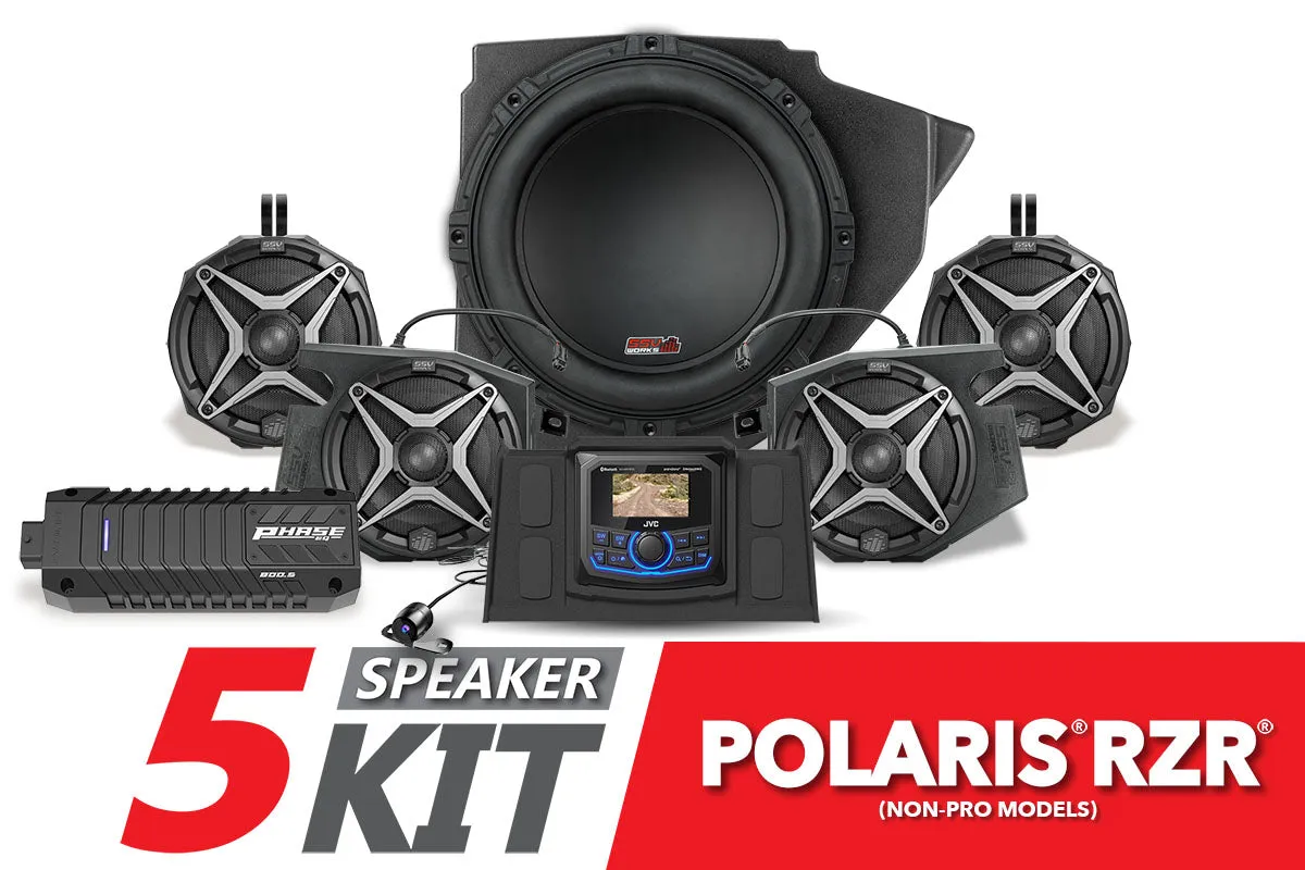 2014-2023 Polaris RZR A-Spec SSV Works 5-Speaker Plug-&-Play Kit with JVC