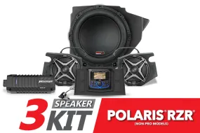 2014-2023 Polaris RZR V-Spec SSV Works 3-Speaker Plug-&-Play Kit with JVC