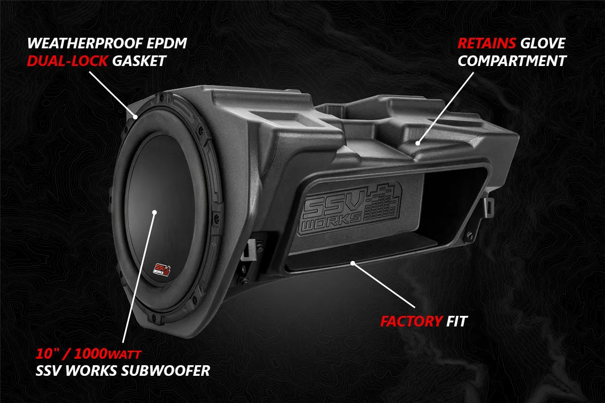 2014-2023 Polaris RZR V-Spec SSV Works 3-Speaker Plug-&-Play Kit with JVC