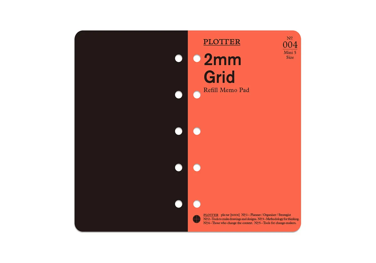 Mini 5 Size 2mm Grid Notepads, 80 Sheets - Model PLT0004