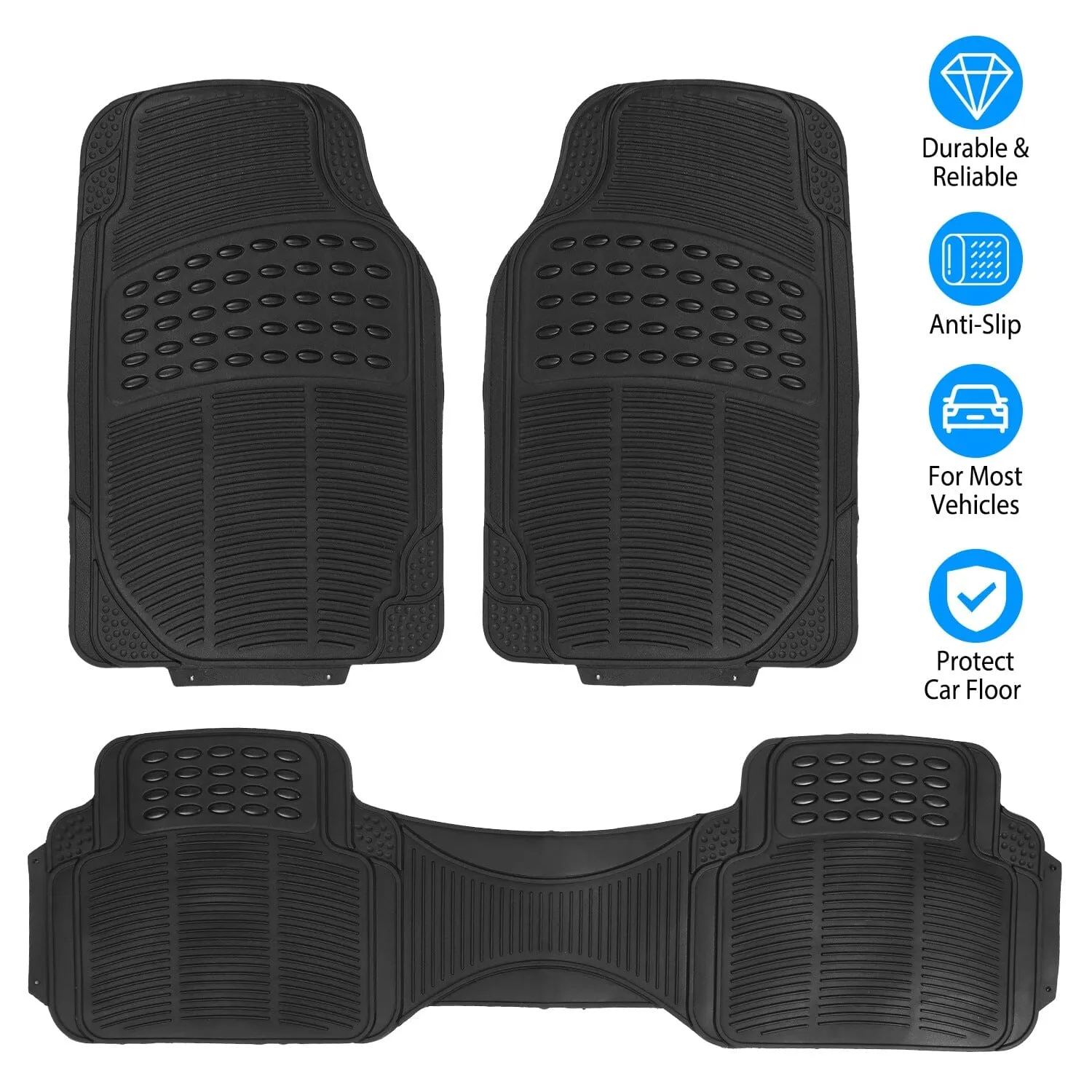 3-Piece: Automotive Floor Mats Set