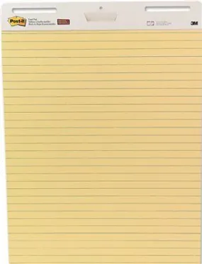 3M Self-Stick Easel Pad' Ruled' 25 X 30' Yellow' 2 30-Sheet Pads/Carton