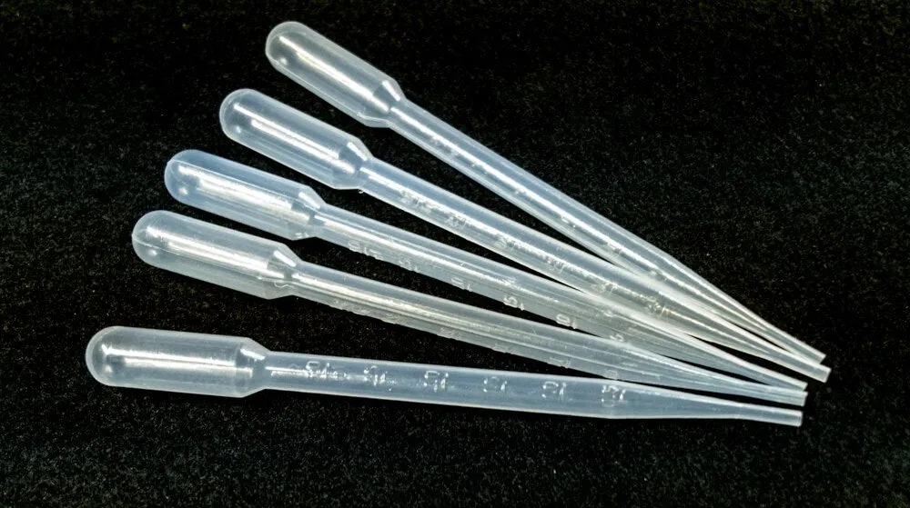 3ml Plastic Transfer Pipettes - 5/pack