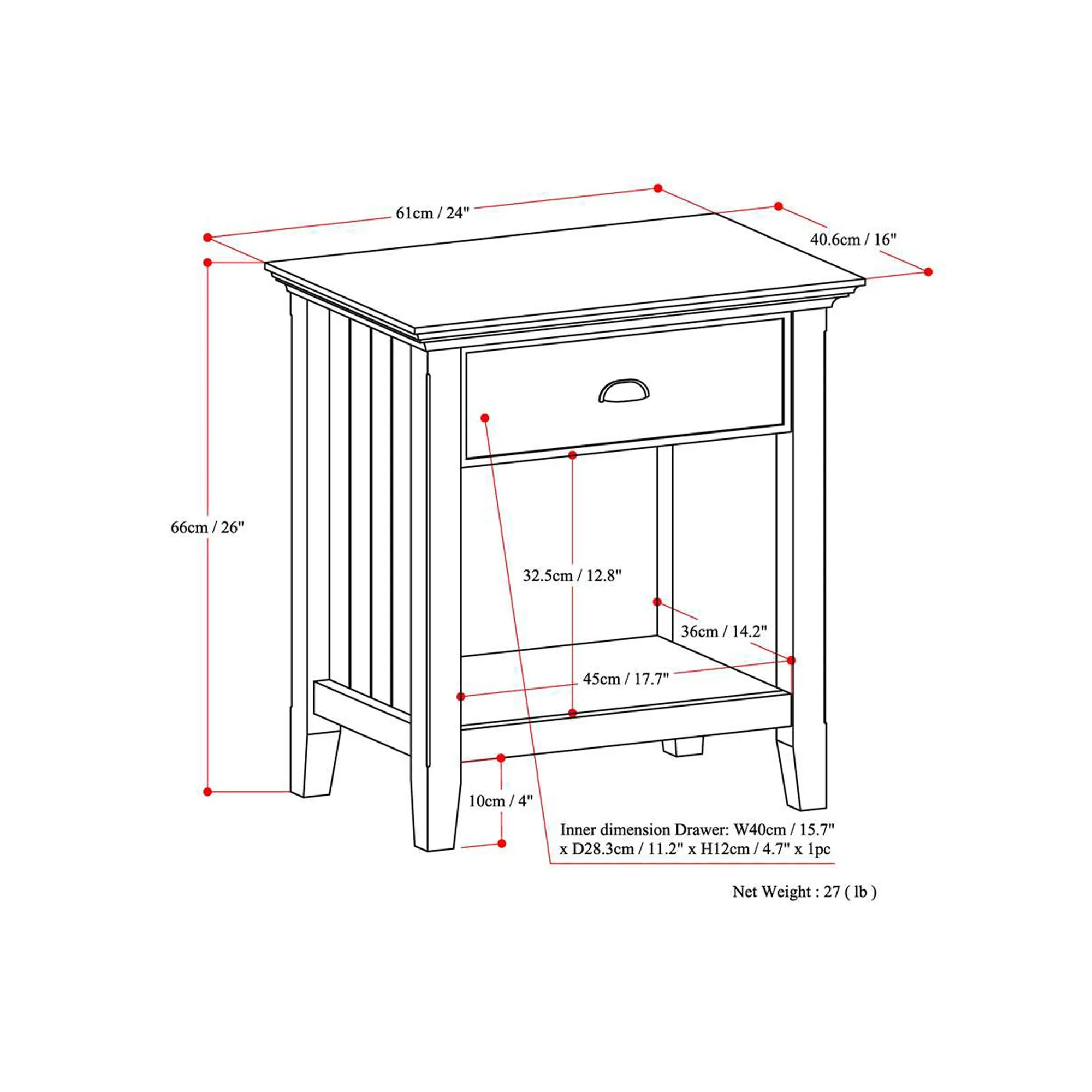 Acadian Night Stand