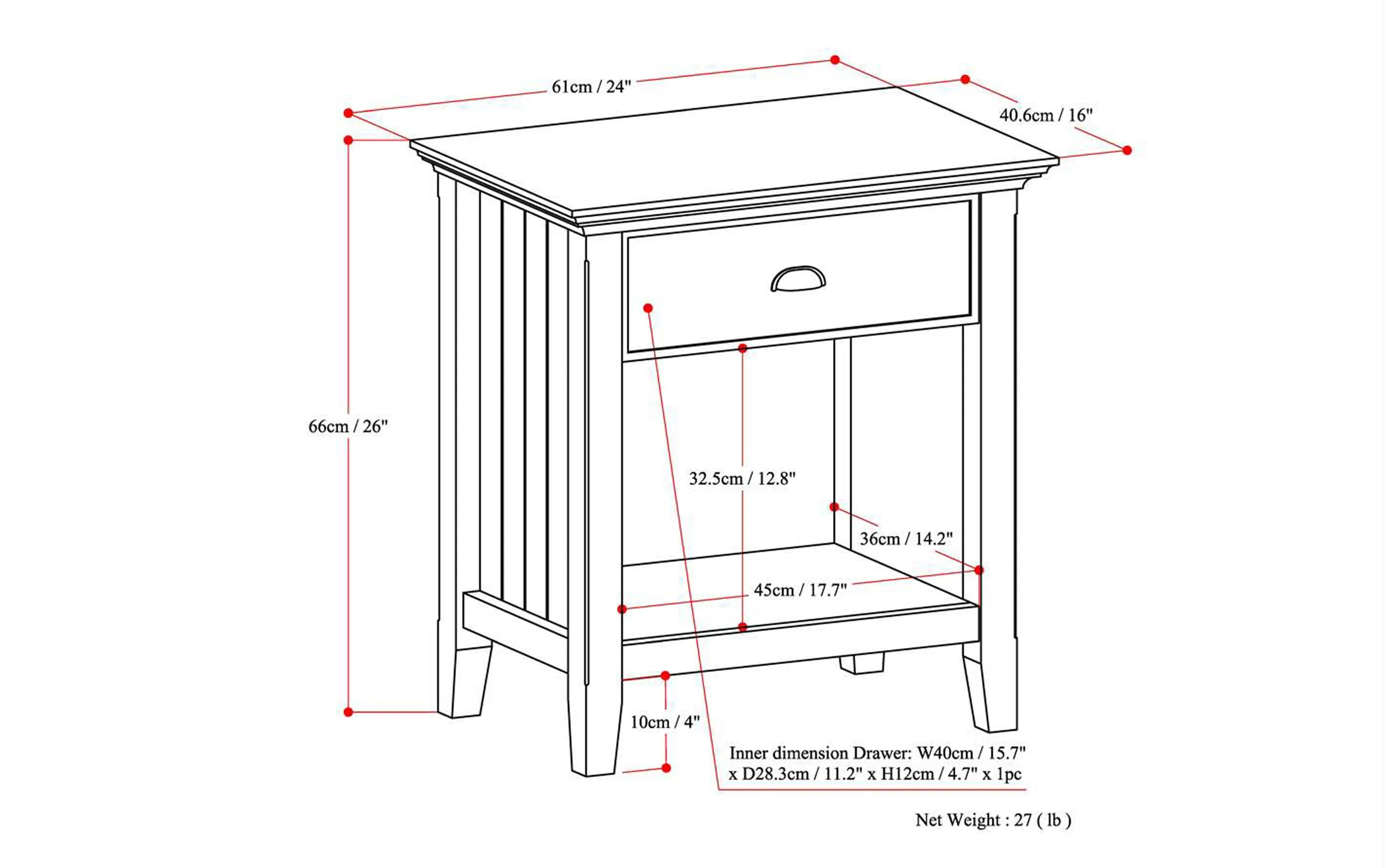 Acadian Night Stand