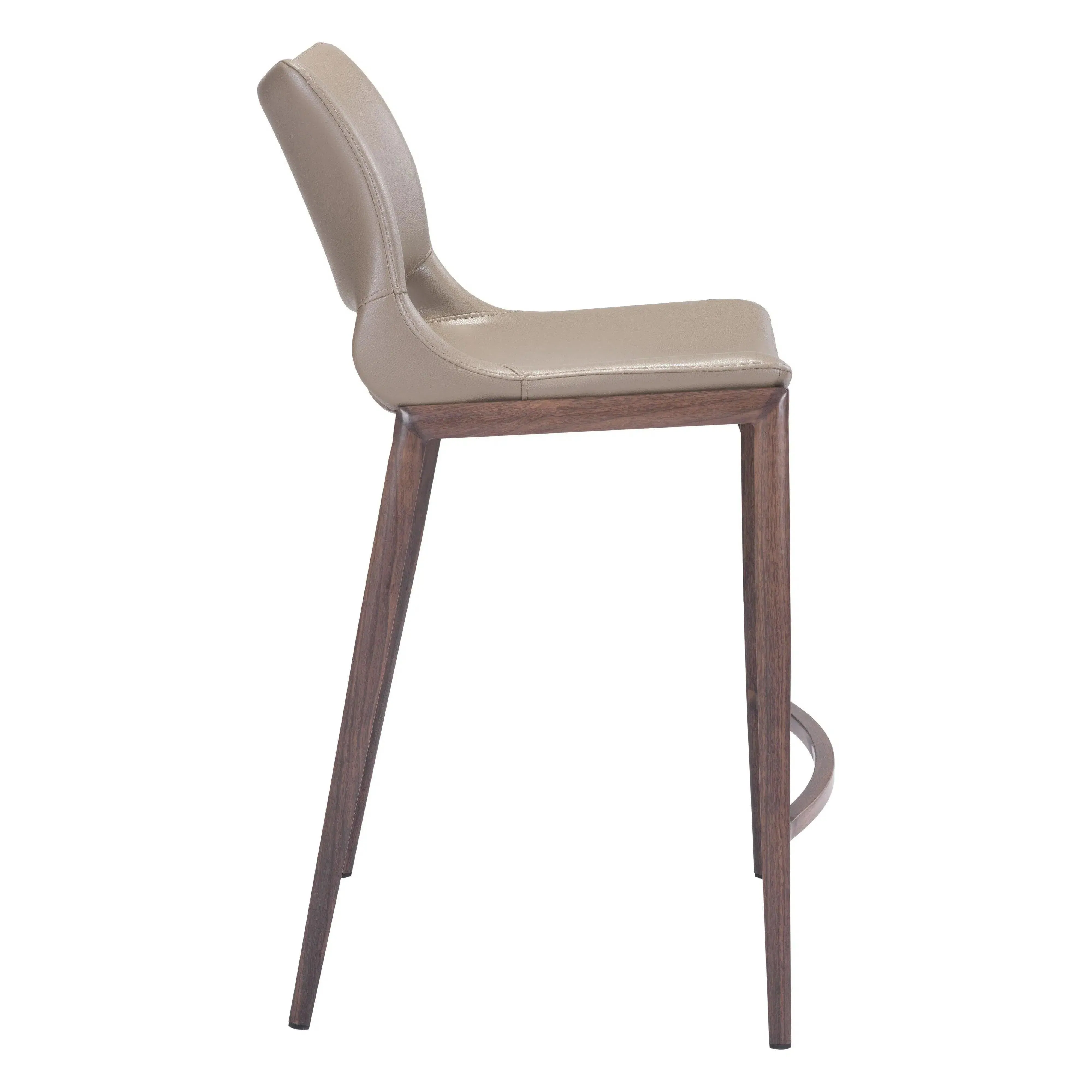 Ace Counter Chair (Set of 2) Gray & Walnut