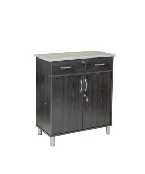 AFT Wooden Dark Kitchen Storage Cabinet, Brown