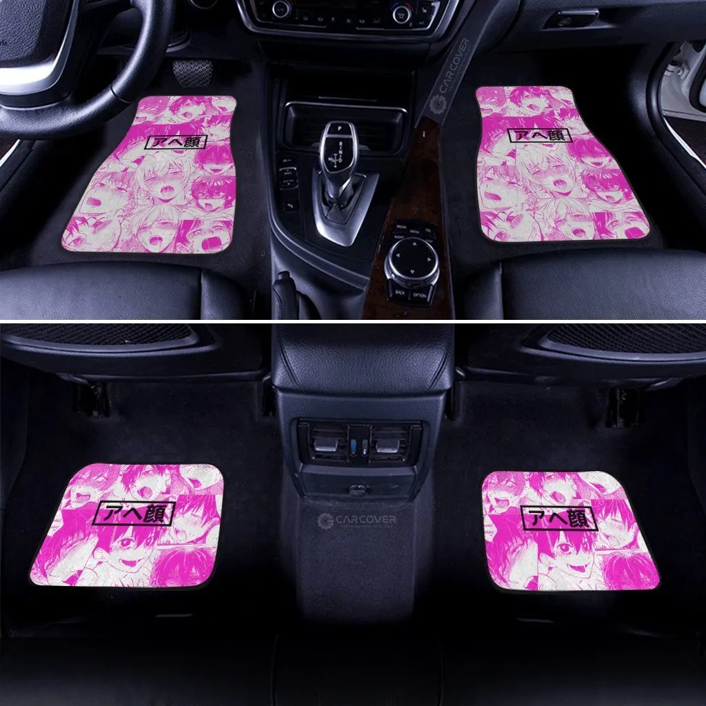 Ahegao Yaoi Car Floor Mats Custom Pink Car Interior Accessories