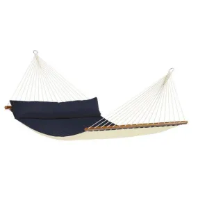 Alabama Quilted Kingsize Spreader Bar Hammock by La Siesta - Navy Blue