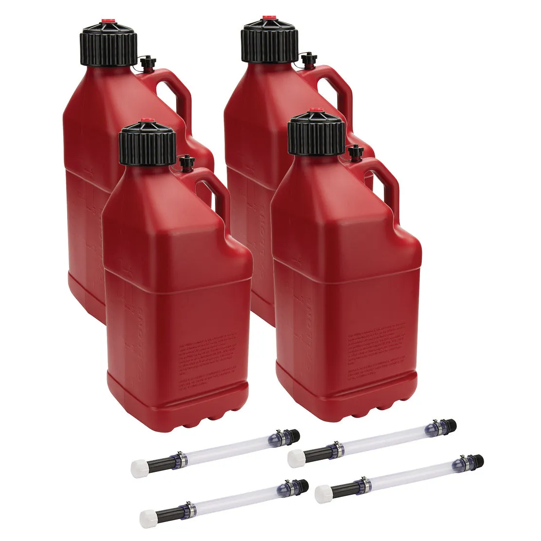 Allstar Performance 5 Gallon Utility Jugl w/ Filler Hose - Red (Case of 4)