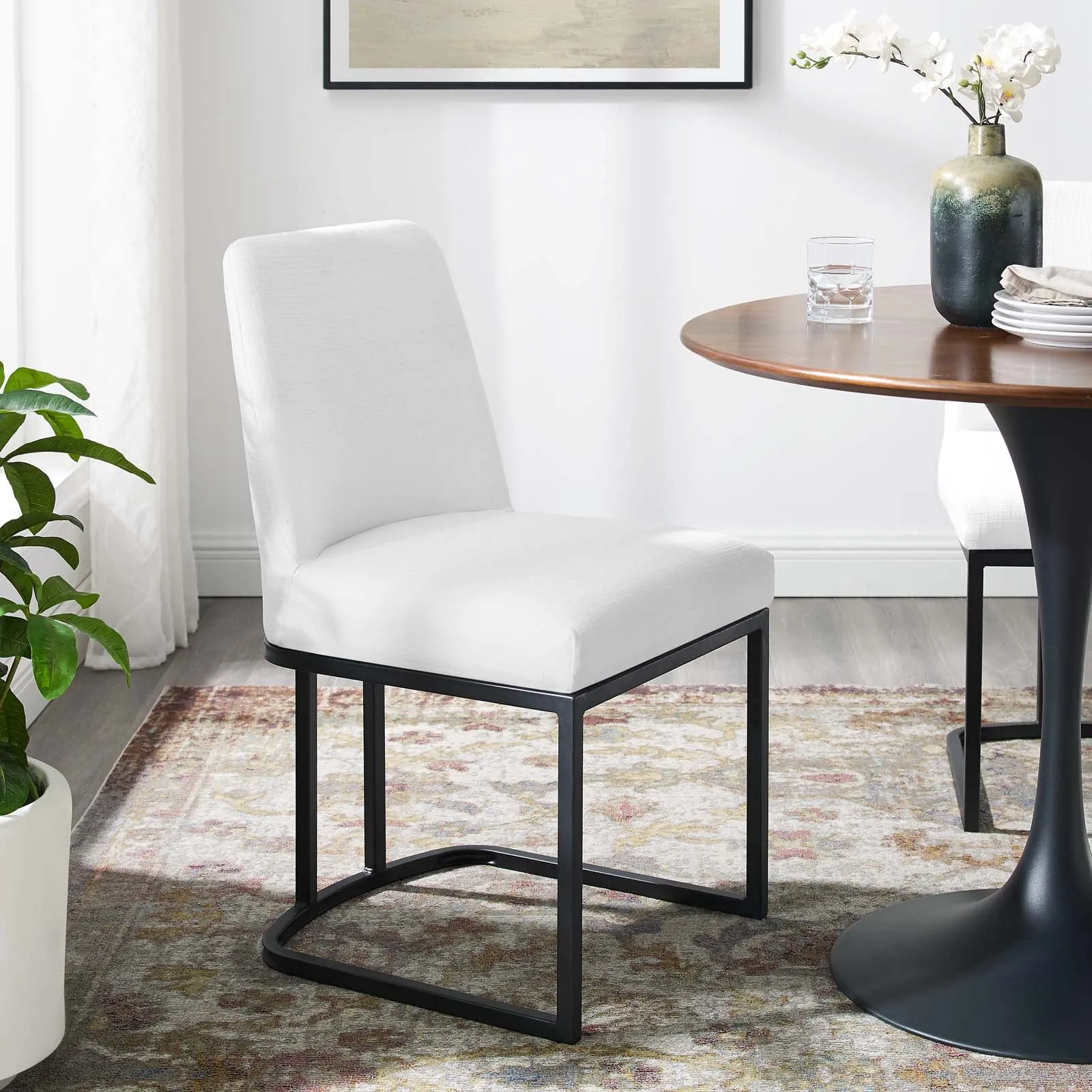 Amplify Sled Base Upholstered Fabric Dining Side Chair by Modway