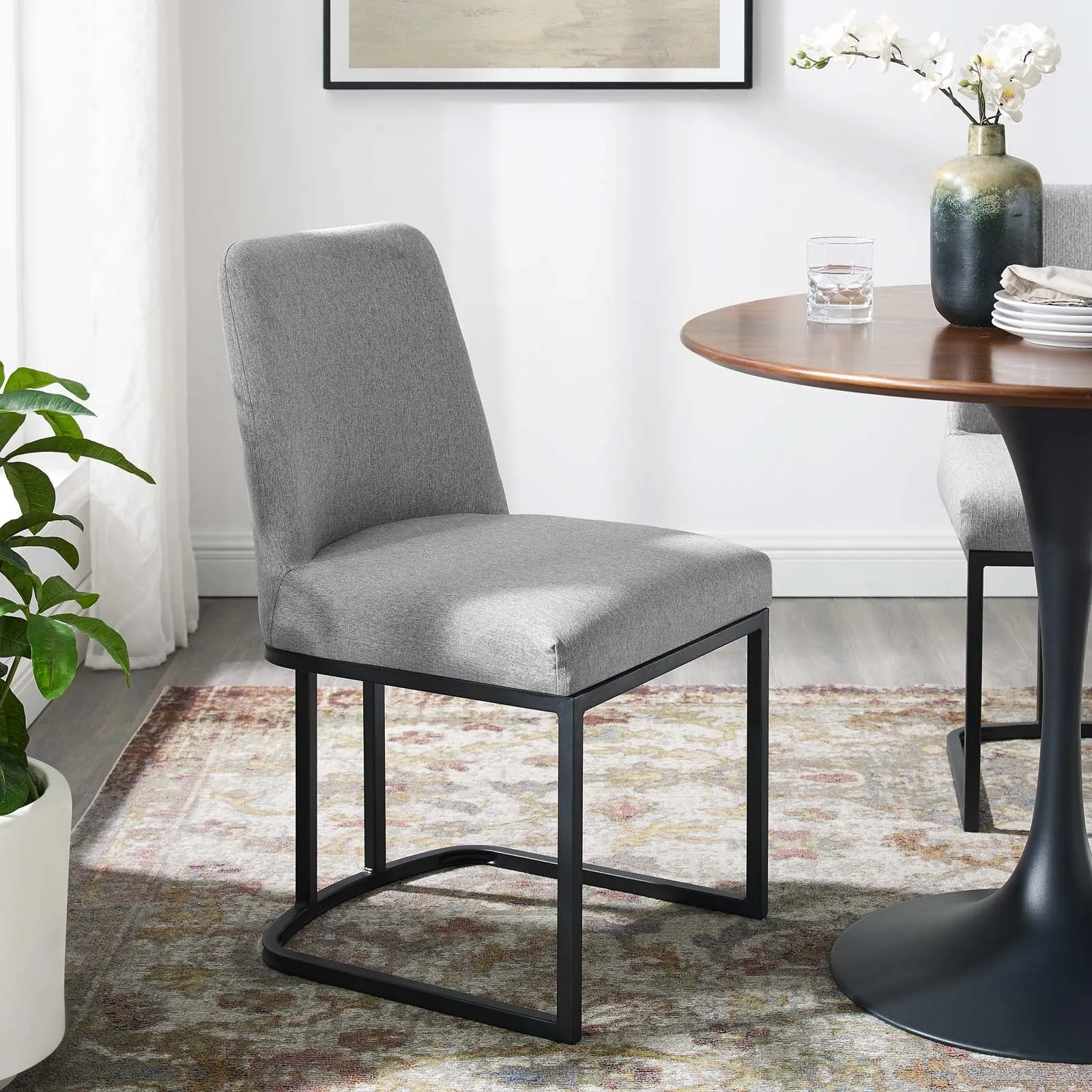 Amplify Sled Base Upholstered Fabric Dining Side Chair by Modway