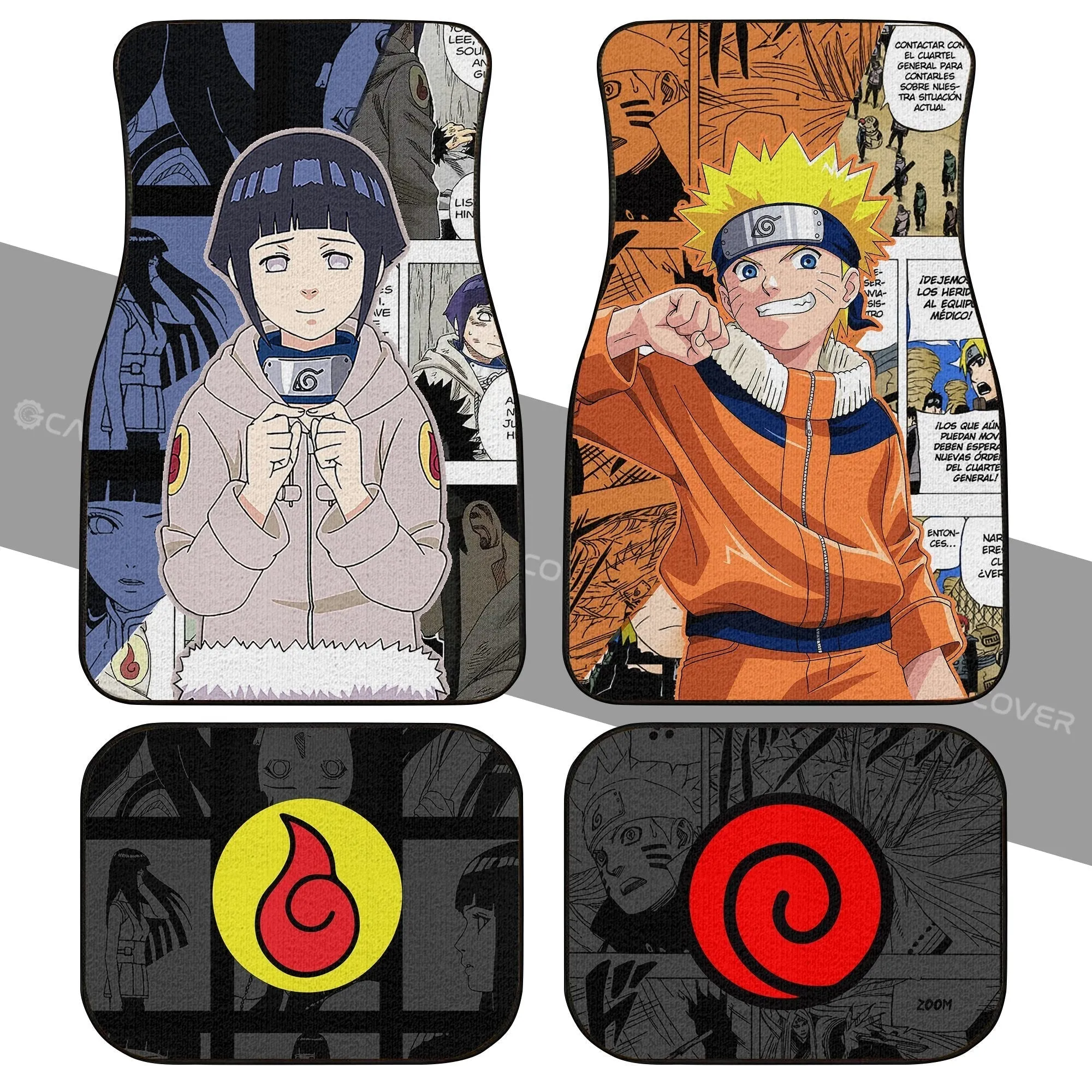 And Hinata Car Floor Mats Custom Anime Mix Manga Car Interior Accessories