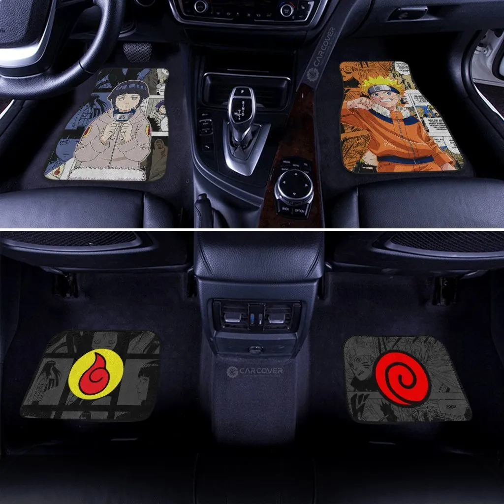 And Hinata Car Floor Mats Custom Anime Mix Manga Car Interior Accessories