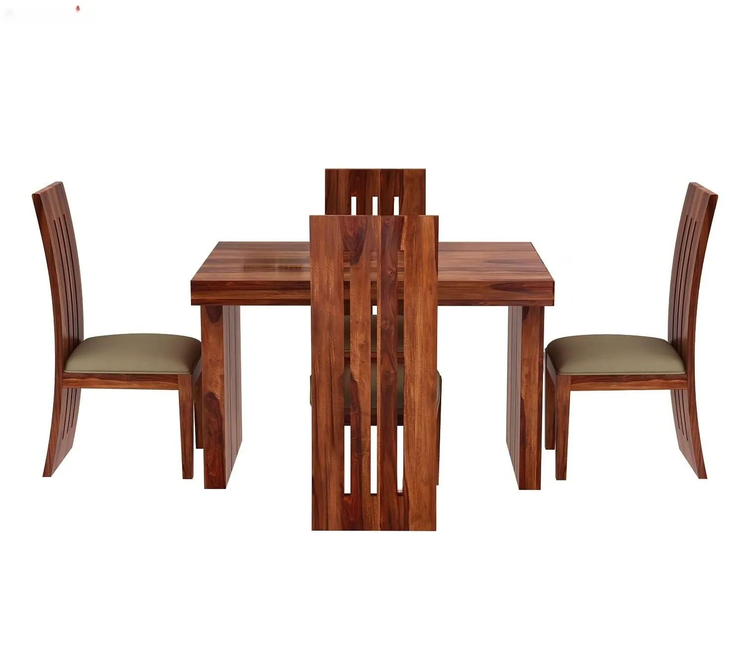 APANA TIMBER™ Solid Sheesham Wood Dining Table 4 Seater Dining Table with Chairs | Dining Table Set | Dining Room Furniture | Four Seater Dining Set | 4 Seater | Honey Finish