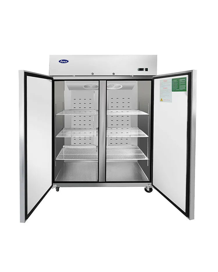 Atosa 52" Reach In Refrigerator with Two Solid Doors & Top Mount Compressor