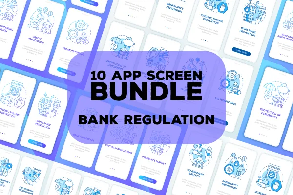 Bank Regulation App Screen Bundle