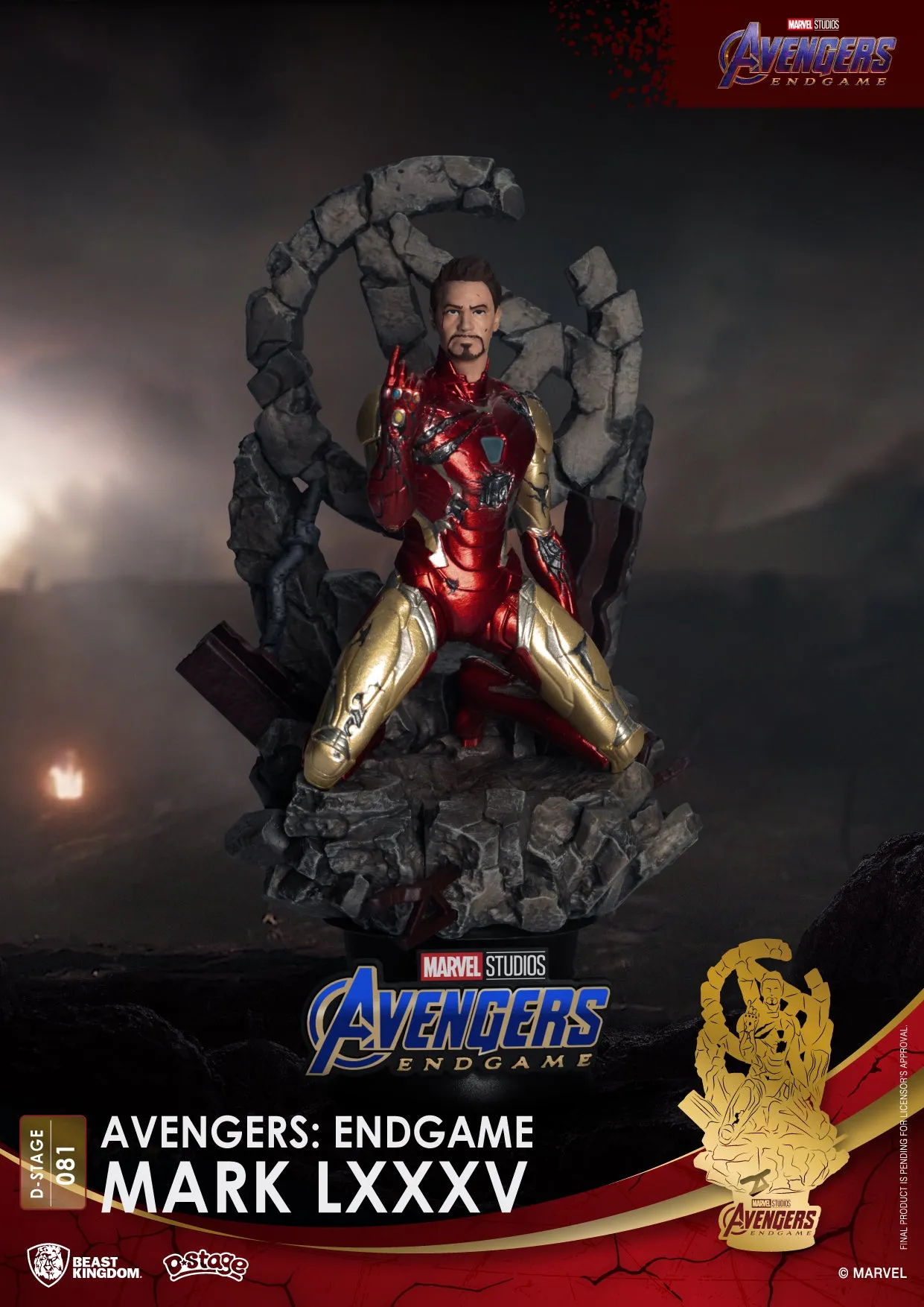 Beast Kingdom DS-081 Marvel Avengers Endgame: Iron Man MK85 Mark LXXXV Diorama Stage D-Stage Figure Statue