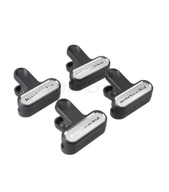 Black Food Bag Clip - Set of 4