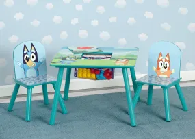 Bluey Kids Table and Chair Set with Storage (2 Chairs Included)