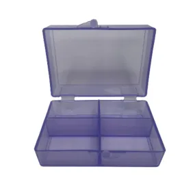 Bobbin box. Clear purple plastic. Fits 12 bobbins.