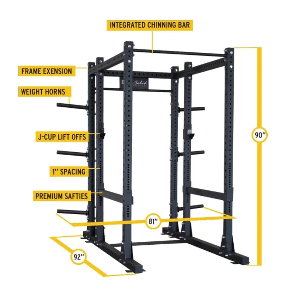 Body-Solid ProClub Commercial Extended Power Rack SPR1000BACK