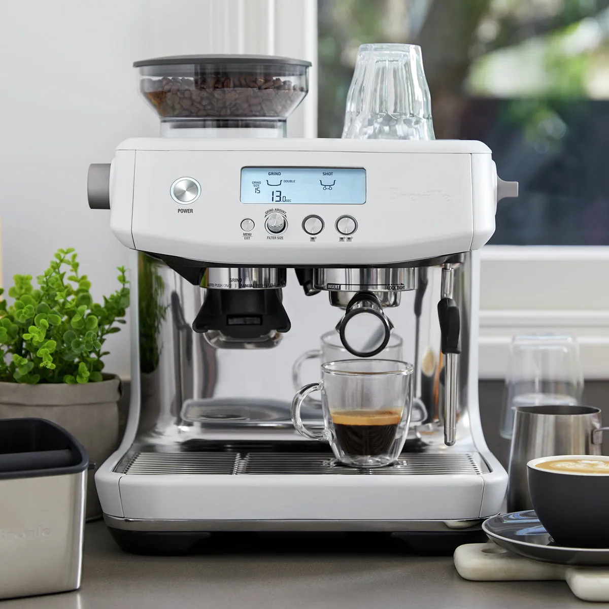 Breville Barista Pro Espresso Machine, Sea Salt #BES878SST