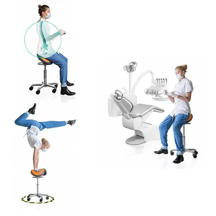 Brewer - 360° Dynamic Motion Ergonomic Saddle Stool Holland Made