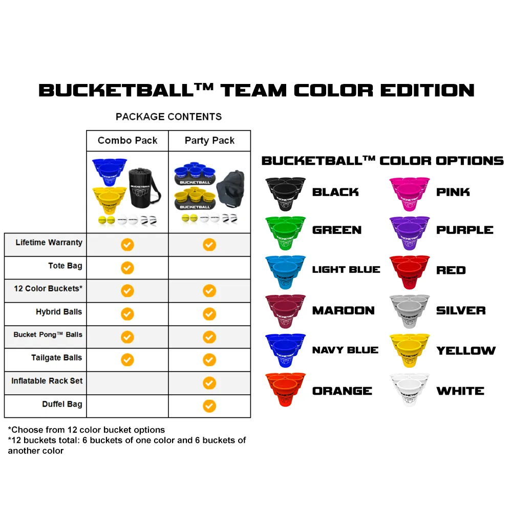 BucketBall - Team Color Edition - Party Pack (Orange/White)