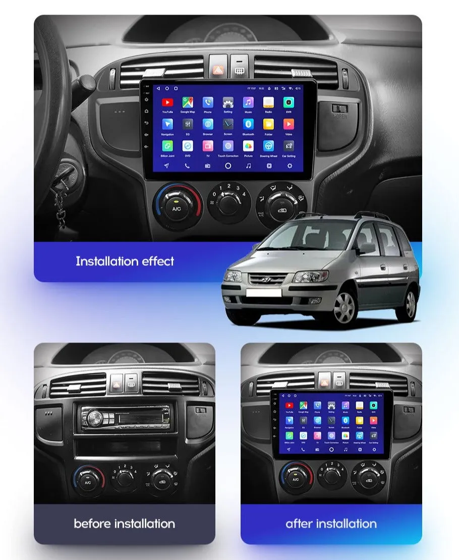 Car Dealz 10.2" Android 10.0 For Hyundai Matrix 2001 - 2010 Head Unit In Dash Plus OEM Fascia