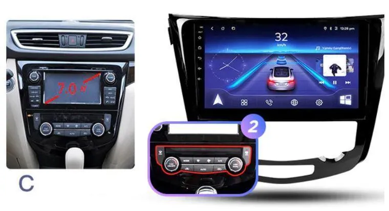 Car Dealz 10.2" Android 10.0 For Nissan X-Trail 2013-2018 w CAM In Dash Plus OEM Fascia