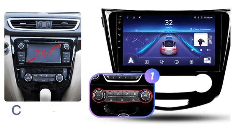 Car Dealz 10.2" Android 10.0 For Nissan X-Trail 2013-2018 w CAM In Dash Plus OEM Fascia