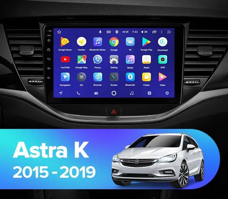 Car Dealz 10.2" Android 10.0 For Opel Astra K 2015 - 2019 For BUICK VERANO GS 2015 In Dash Plus OEM Fascia