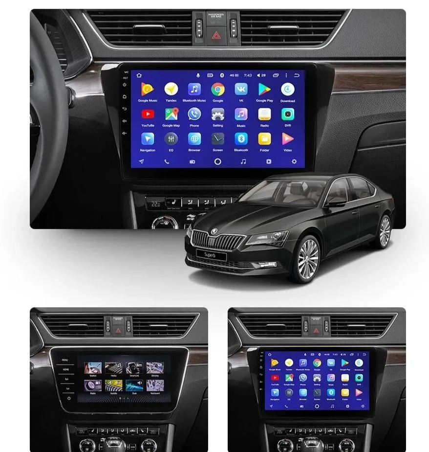 Car Dealz 10.2" Android 10.0 Skoda Superb 3 2015-2019 In Dash Plus OEM Fascia