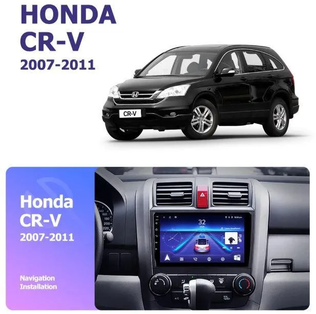 Car Dealz 9" Car Android 10.0 For Honda CRV 2006-2011 w CAM In Dash Plus OEM Fascia