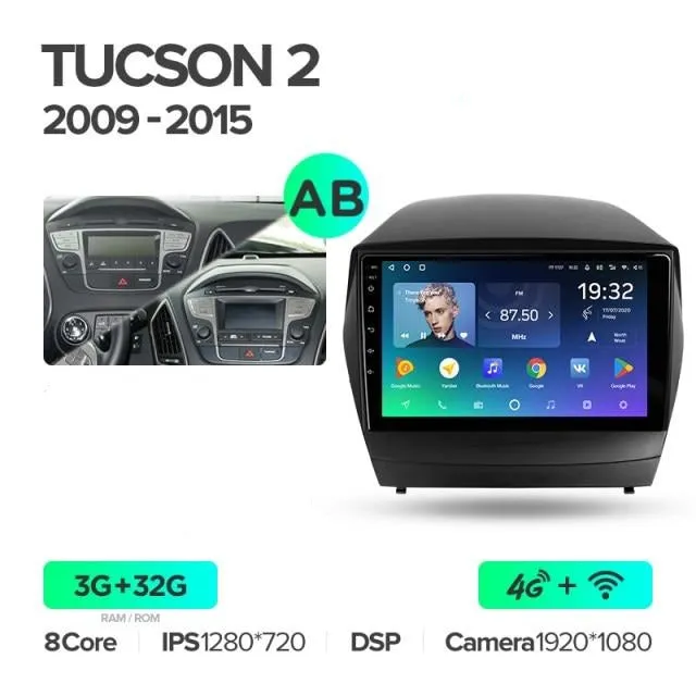 Car Dealz Premium Advanced 4G Data Model 10.2" Android 12.0 For Hyundai Tucson 2 LM IX35 2009 - 2015 In Dash Plus OEM Fascia