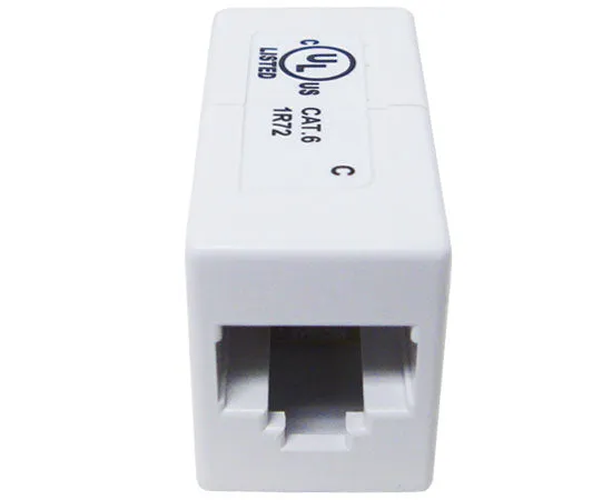 CAT6 RJ45 Slim Inline Coupler Extension, Unshielded