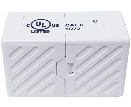 CAT6 RJ45 Slim Inline Coupler Extension, Unshielded