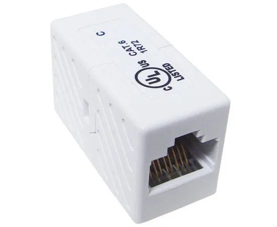 CAT6 RJ45 Slim Inline Coupler Extension, Unshielded