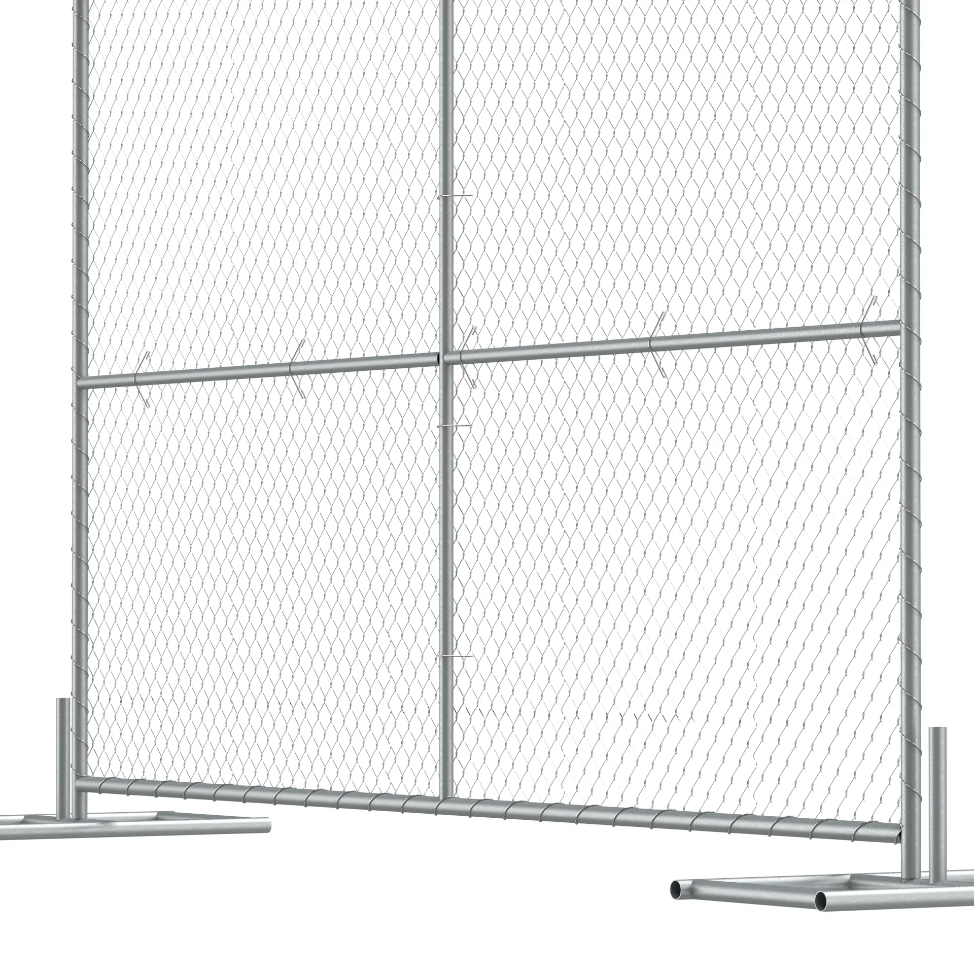 Chain Link Fence Kit - 6 Ft. tall x 10 Ft. Wide - Trafford Industrial