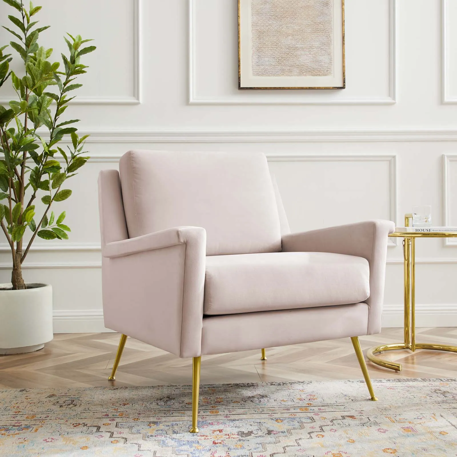 Chesapeake Performance Velvet Armchair