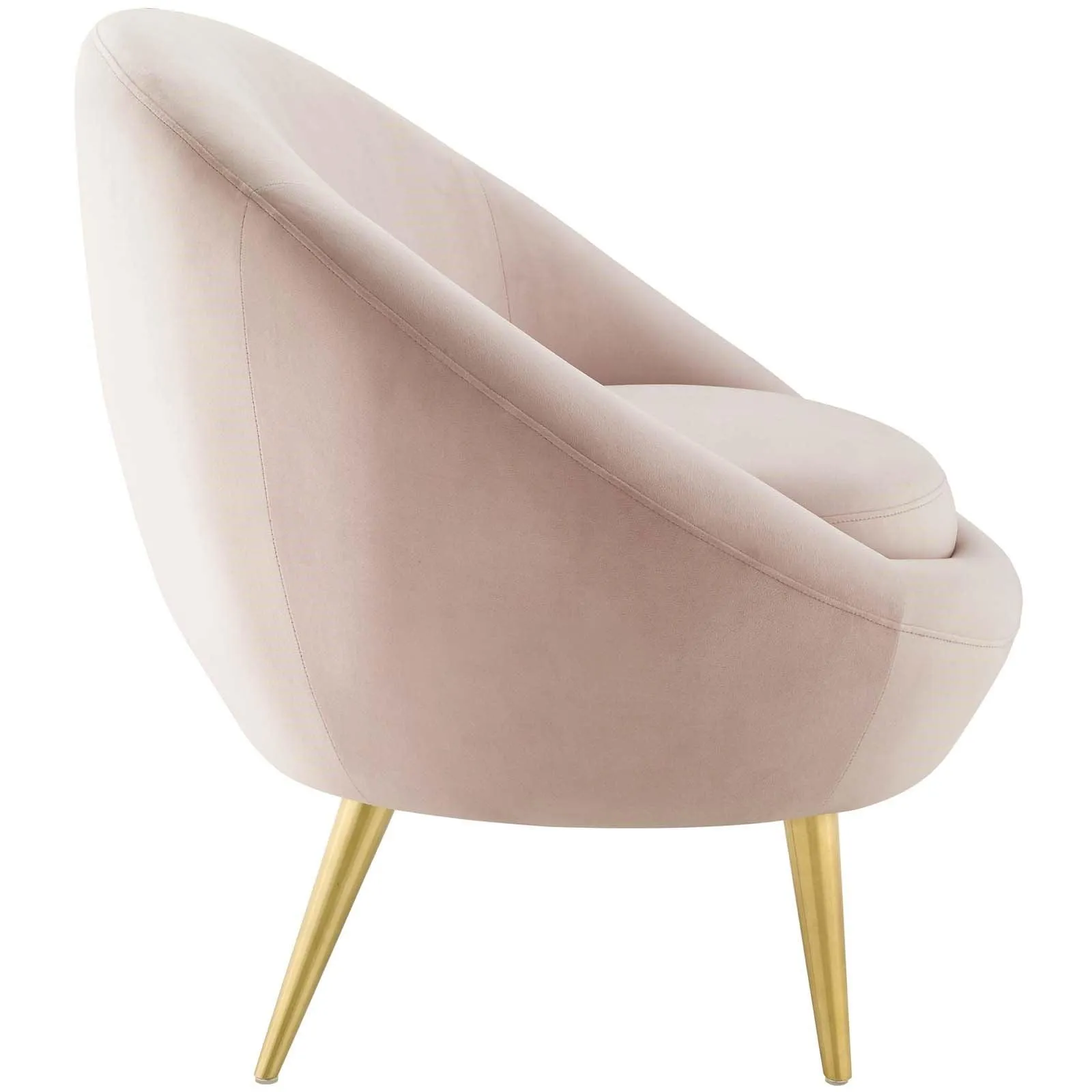 Circa Velvet Accent Chair in Pink