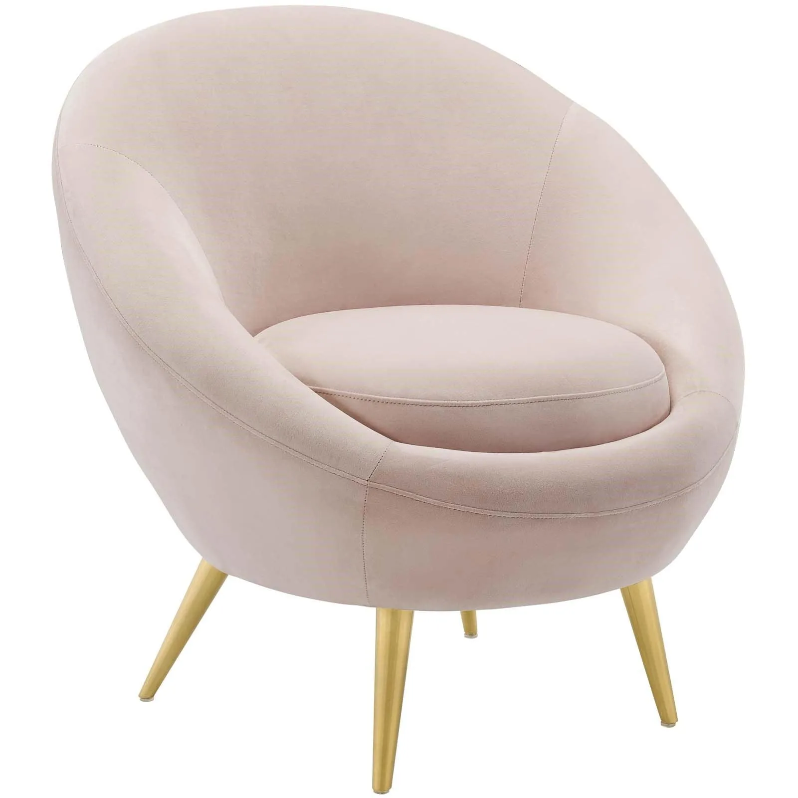 Circa Velvet Accent Chair in Pink