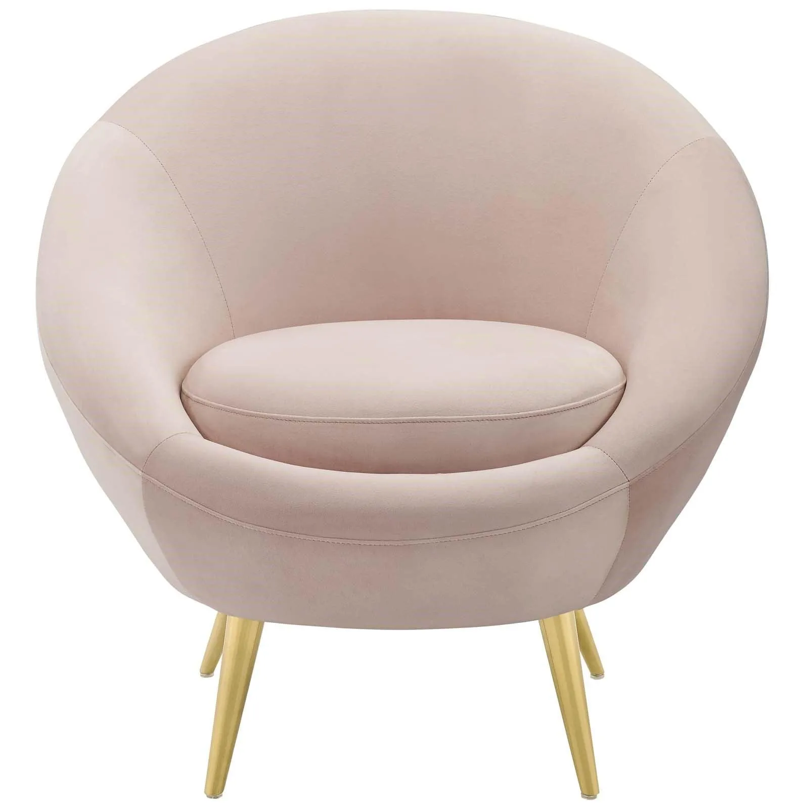 Circa Velvet Accent Chair in Pink