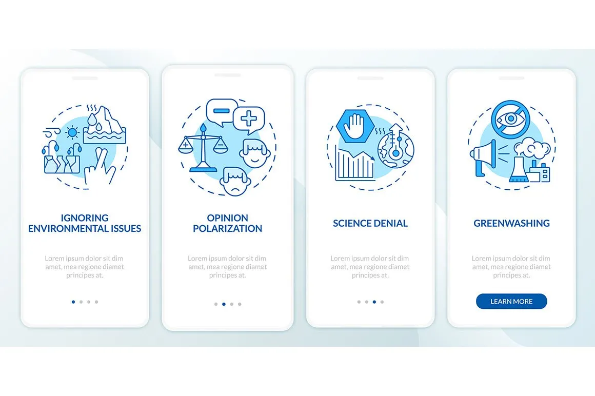 Climate Skepticism App Screens Bundle