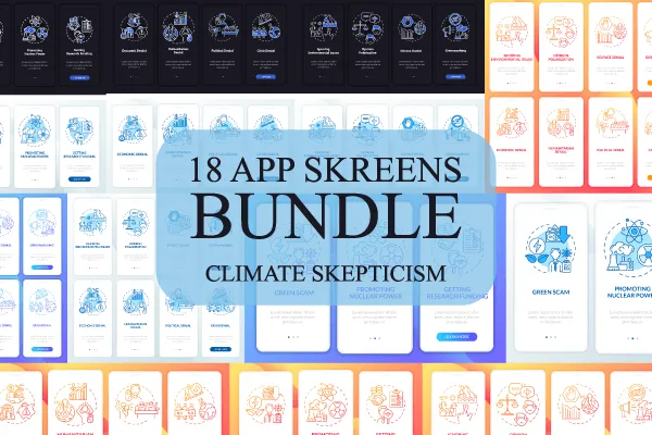 Climate Skepticism App Screens Bundle