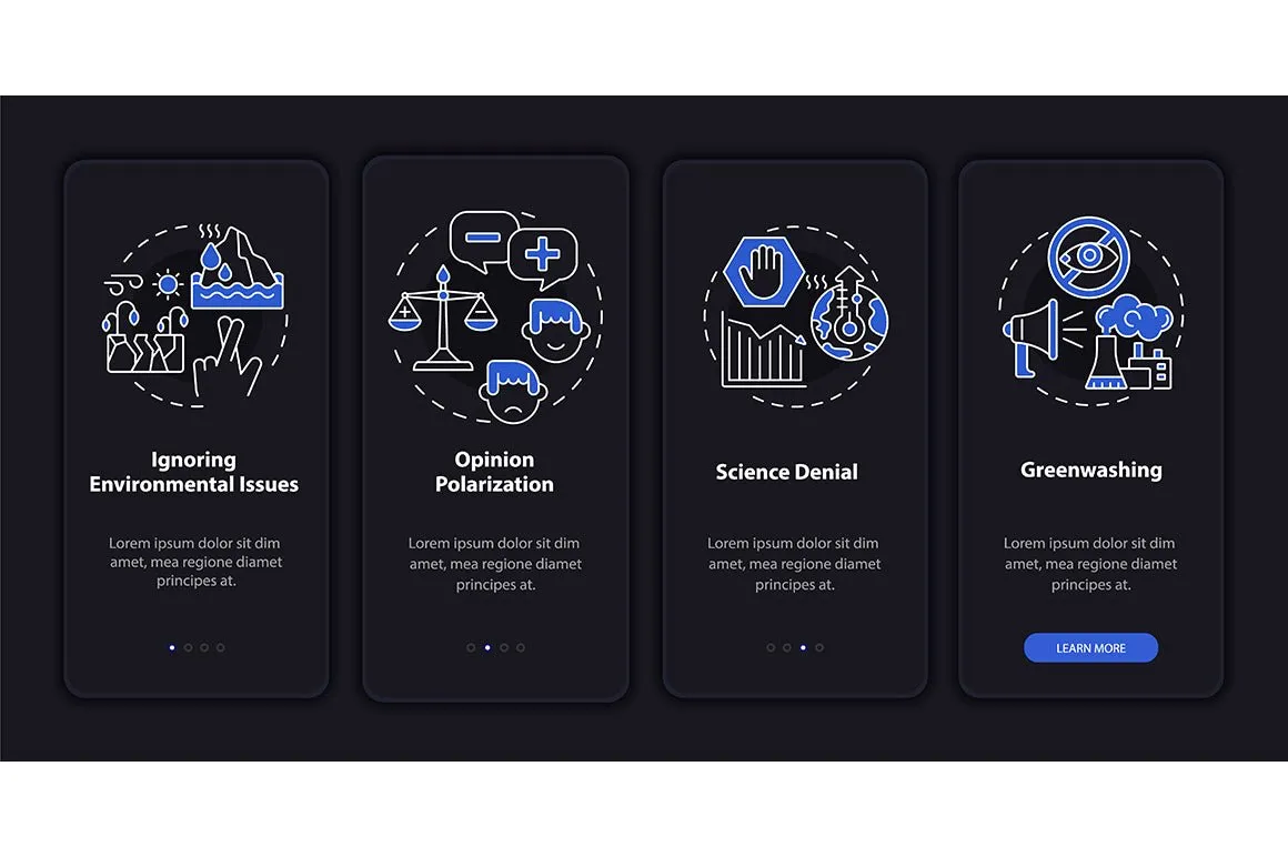 Climate Skepticism App Screens Bundle