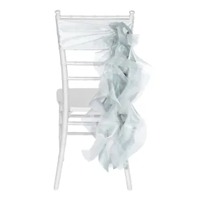 Curly Willow Chair Sash - Dusty Blue