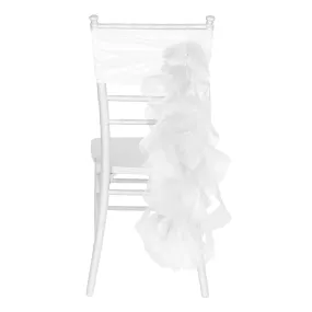 Curly Willow Chair Sash - White